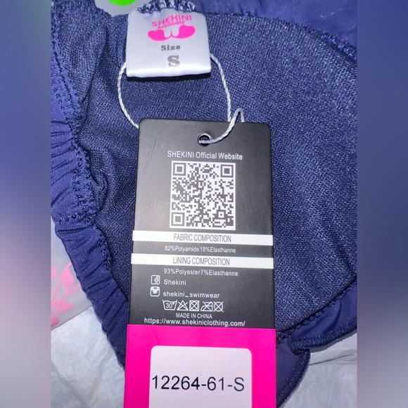 NWT SHEKINI Women's Halter Bikini Ruched 2 PC Swimsuit Tie Side Set - Picture 5 of 6